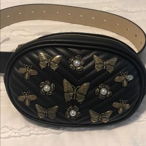 Quilted back designer looking belt bag